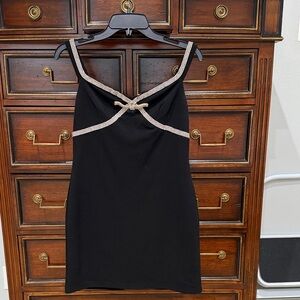 Black Dress with Rhinestone Accents
